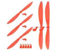 GARVALON 5 Sets 14.5Cm Orange Plastic Model Airplane Propellers Blades and Tail Hooks for DIY Aircraft Accessories Science Projects and Rc Model Airplane Parts
