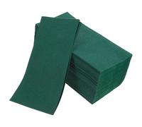 GARVALON 50Pcs Dark Green Disposable Paper Napkins with Linen Texture Party and Dinner Napkins for Weddings Restaurants and Events Christmas Green Table