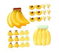 GARVALON 50Pcs Mini Artificial Bananas Realistic Fruit for Crafting Home Staging and Banana Themed Party Decorations for Creative DIY Projects and Joyful Atmospheres