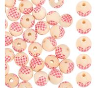 GARVALON 50Pcs Natural Wood Heart-Shaped Spacer Beads for Jewelry Making DIY Craft Beads with Rustic Finish Valentine’S Day Decorative for Bracelets and Necklaces