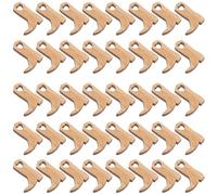 GARVALON 50pcs Unfinished Wooden Cowboy Boot Cutouts DIY Hanging Ornaments Mini Western Boot Decorations for Wedding Party Crafts and Rustic Layout Props