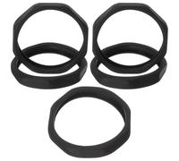 GARVALON 5Pcs Black Microphone Anti-Roll Rings Plastic Handheld Mic Protective Circles for Ktv and Live Performance Accessories