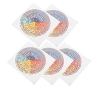 GARVALON 5pcs Emotion Wheel Stickers for Laptop and Phone Self-Adhesive Feelings Chart Decals Colorful Therapy Stickers for Scrapbooking and Creative Projects