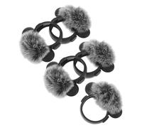 GARVALON 5pcs Furry Microphone Windscreen for Lapel Mic Noise Cancelling Dust Proof Cover with Magnetic Design, for Outdoor Filming Conference Notes