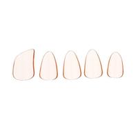 GARVALON 5PCS Guzheng Nail Tips Medium Transparent Orange Finger Picks for Guzheng Pipa Playing Loud Sound Music Enjoyment