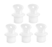 GARVALON 5pcs Medium Silicone Rubber Water Stoppers for Hot Water Bottle Lid Plug Replacement, Leak-Proof Seal Caps Suitable for Hot Cold Therapy Bottles