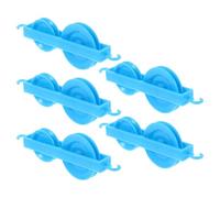 GARVALON 5pcs Plastic Double Pulley Physics Experiment Equipment for Students Educational School Supplies Teaching Mechanics Laboratory Kit