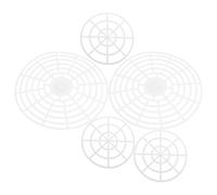 GARVALON 5pcs Plastic Fermenting Jar Mesh Presser Set with 2 Medium (15cm) and 3 Small-medium (12cm) Press Plates for Pickling Vegetables, Wide Mouth Jar Press Weight for Home Fermentation