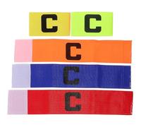 GARVALON 5pcs Professional Elastic Captain Armbands for Football Soccer Team Leaders Wear-resistant Multi-color Sleeve Bands for Adults and Printed Sports Arm Bands for Team Unity