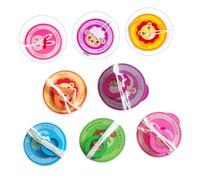 GARVALON 5PCS Pull String Wooden Spinning Tops Educational Smooth Surface Fun Plaything for Boys and Preschool Learning