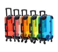 GARVALON 5pcs Roller Suitcase Lightweight Mini Travel Luggage with Wheels for S Role Play Organizing Skills Development and Realistic Pretend Travel Simulation