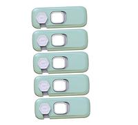 GARVALON 5pcs Safety Locks Self-Adhesive Cabinet and Refrigerator Locks for Boy Girl Protection Easy Installation Prevents Accidental Openings and Finger Pinching