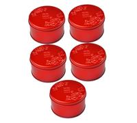 GARVALON 5Pcs Small Candy Containers for Wedding and Party Creative Peony Pattern Candy Boxes with Sealing Present Storage for Birthday Anniversary Valentine Day Celebrations