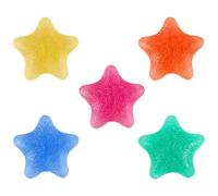 GARVALON 5pcs Star Shape Hand Grip Balls for Finger Strength Training, Hand Therapy and Stress Relief, Squeeze Exercise Balls for Rehabilitation and Fitness
