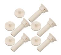 GARVALON 5pcs T-shape Coral Frag Base 5cm Multi-angle Coral Plug Holder for Reef Tank Accessories Marine Aquarium Fragment Stand in Java Stone Color