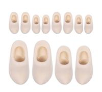 GARVALON 6 Pairs Miniature Dollhouse Wooden Shoes, Dutch Mini Clogs 3cm 4cm, Unfinished Blank Tiny Doll Footwear for Dollhouse Accessories and Decorative Miniature Scenes