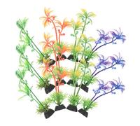 GARVALON 60pcs Aquarium Landscape Decoration with Realistic Plastic Tropical Plants Artificial Fish Tank Decor for Freshwater and Saltwater Tanks Coastal Theme Aquatic Accessories for Fish