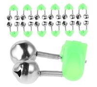 GARVALON 60pcs Dual Ring Fishing Bite Alarm Bells with Portable Rod Clips Loud Audible Alerts for Ice and Sea Fishing for Carp and Pole Anglers