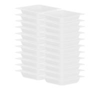 GARVALON 60pcs Reusable Plastic Weighing Dishes Square Laboratory Trays for Powder Liquid Food Samples Multipurpose Mixing and Accurate Measurement