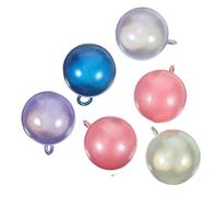 GARVALON 6pcs 17mm Japanese Bell Pendant Copper Water Sound Bells Round Seal Hanging Decor for Diy Crafting and Home Decoration Mixed Colors