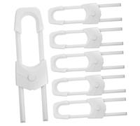 GARVALON 6pcs Cabinet Locks for Easy Installation Smooth Edges Prevents Accidental Openings for Cabinets and Refrigerators