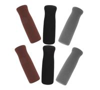 GARVALON 6pcs Crutch Handle Wraps Non-Slip Grips Thickened Walking Cane Hand Grips for Elderly Walking Stick Protection and Comfort Reduce Wrist Fatigue Easy to Install Black Gray Brown