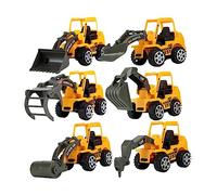 GARVALON 6Pcs Excavator Model for Construction Vehicle for Playtime for Early Education and Creative Imagination Development