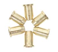 GARVALON 6pcs Gold Electric Guitar String Ferrules Mounting Buckles Caps Set for Guitar Body Hardware Accessories