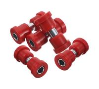 GARVALON 6pcs Golf Cart Leaf Spring Bushing Replacement Kit Red Front Rear Suspension Rebuild Sleeve Washer for Club Car Models Easy Installation Shock Absorption