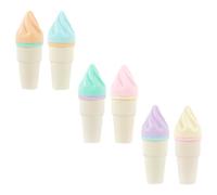 GARVALON 6Pcs Ice Cream Cone Highlighter Pens Cute Art Markers for Scrapbooking Notes Study Office Use Portable Small