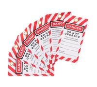 GARVALON 6pcs Industrial Lockout Hanging Tags for Equipment Repair, Plastic Safety Warning Labels with “do Not Operate” Message, Universal Lockout Tagout Signs for Factory and Maintenance