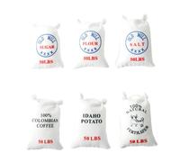 GARVALON 6pcs Miniature Dollhouse Kitchen Food Set Includes Flour Salt Sugar Bags Lightweight Safe Materials for Play Photography Props and Mini House Decor