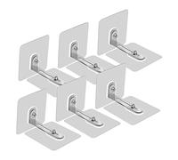 GARVALON 6pcs No Drill Tip Furniture Straps Self-Adhesive Wall Anchors for Proofing Cabinets and Dressers and Stable for Home Use