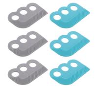GARVALON 6Pcs Pet Hair Remover Brush Set - Double-Sided Plastic Scraper for Dog and Cat Shedding - Reusable Grooming Tool for Furniture, Car, Bed, and Clothing Cleaning