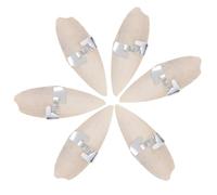 GARVALON 6pcs Set Parrot and Small Pet Cuttlebone Chew Metal Holder, 10-12CM Calcium Supplement for Birds and Hamsters