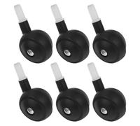 GARVALON 6PCS Silent Stroller Wheels Replacement for Trolley Walker Front Back Casters Wear-Resistant Swivel Plugin Design Easy Installation for Quiet Ride