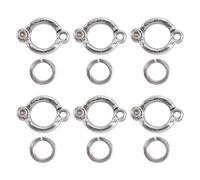 GARVALON 6pcs Stainless Steel Parrot Foot Rings Simple Installation, Multifunctional Bird Leg Rings in Silver for Outdoor Fly Training and Parrot Foot Opening Clips