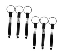 GARVALON 6PCS Stylus Keychain with High Precision Capacitive Touch Pen for Tablets and Phones Cute Keyring Pendant Multifunctional Accessory for Adults