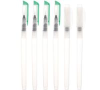 GARVALON 6pcs Watercolor Brush Pens with Water Reservoir Portable Nylon Water Brush Tips Flat Tips for Students Artists Easy Ink Flow Control for Creative Painting and Calligraphy