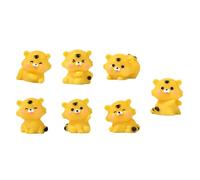 GARVALON 7Pcs Mini Resin Tiger Models Decorative Animal Figurines Creative Micro Landscape Ornaments for Desktop Garden Home Décor Random Style