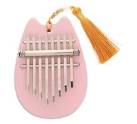 GARVALON 8-key Pink Bear Thumb Piano with Acrylic and Steel Material, Pure Sound Quality and Easy to Learn, Cute Portable Mini Kalimba for Toddlers and Kids Music Education