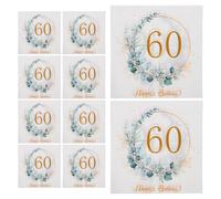 GARVALON 80pcs Greenery Eucalyptus Paper Napkins Disposable Birthday Party Towels for Outdoor Picnic Dinner Spring Summer Events with Vivid Print and Quick Cleanup