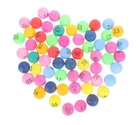 GARVALON 80pcs Multicolored Plastic Draw Balls for Raffle and Group Activities Printed Lottery Balls for Fair Prize Draws and Event Games