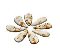 GARVALON 8pcs Guzheng Finger Picks Large Size Tea Color Dual Arc Design Professional Guzheng Nails Fingertip Protection Covers for Adults and Children Practice and Performance