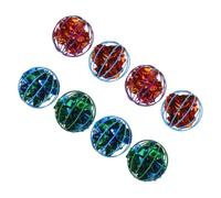 GARVALON 8pcs Interactive Cat Crinkle Balls for Indoor Play Colorful Kitten with Engaging Sound Hanging Pet Cage Teasing to Stimulate Active Fun Cat Interaction