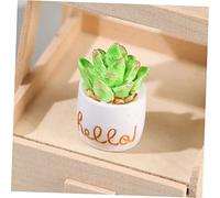 GARVALON 8pcs Miniature Faux Succulent Cactus Bonsai Small Artificial Potted Plants for Dollhouse Mini Garden and Micro Landscape Decoration