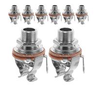 GARVALON 8pcs Mono Output Jack for Bass Guitar Electric Audio Instrument Accessories Stable Contact Jack for Live Performance Musical Bass