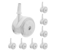 GARVALON 8Pcs Universal Walker Replacement Wheels Plastic Rubber Casters for Walkers and Strollers and Stroller Wheel Parts for Mobility Replacement