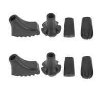 GARVALON 8Pcs Walking Pole Tips Replacement Rubber Crutch End Caps for 11Mm Id Trekking Sticks and Hiking Canes, Non-Slip Rubber Foot Covers with Enhanced Grip for Outdoor Hiking and