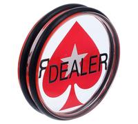 GARVALON Acrylic Double-sided Dealer Button Poker Game Accessory Sturdy Counting Chip for Gambling and Math Learning